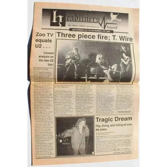 RARE Vtg Sept - Nov 1992 Headliners Heavy Metal Newspaper - Sister Morphine - Picture 2 of 3